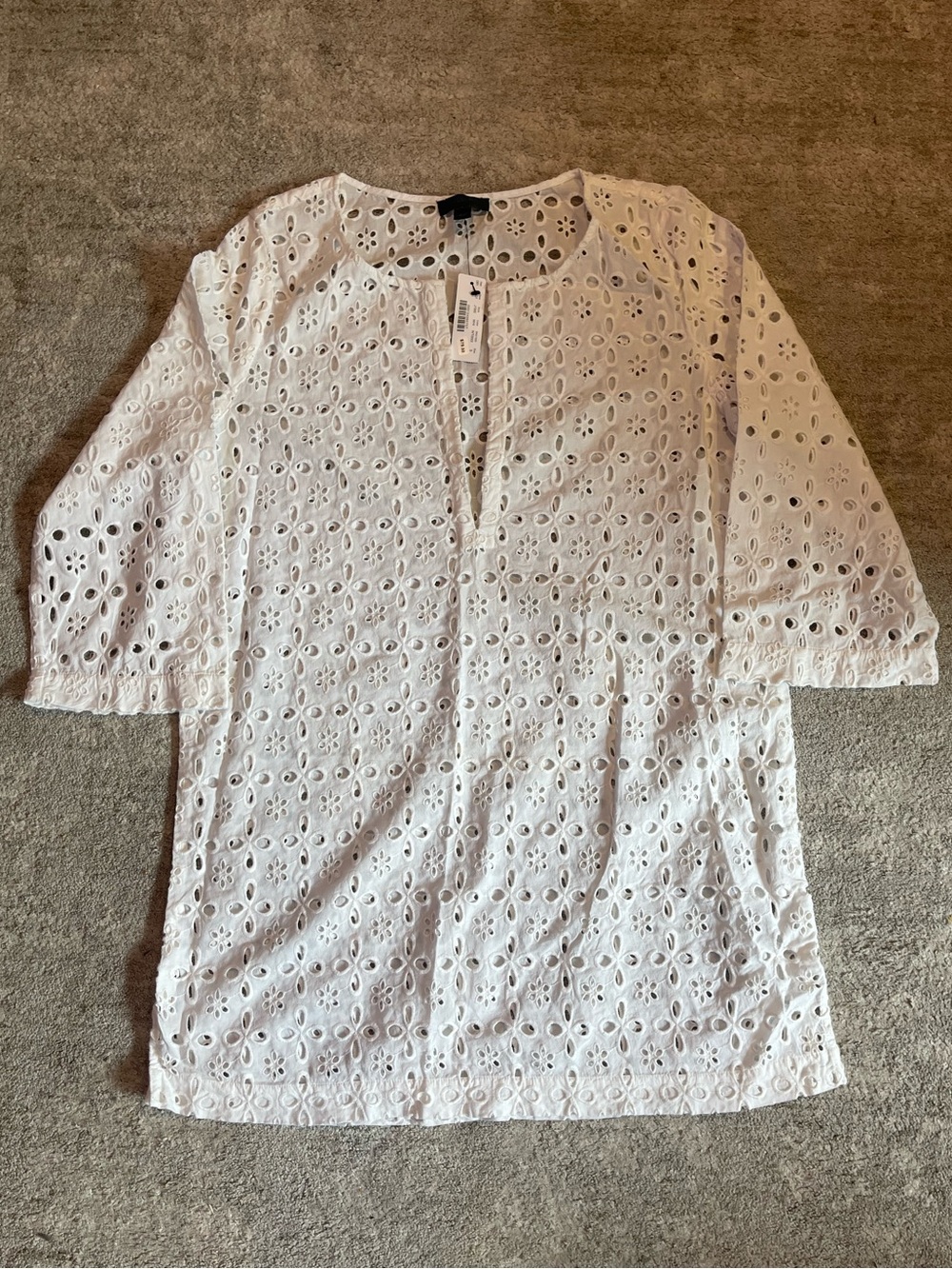 J. Crew White Eyelet Swim Coverup
